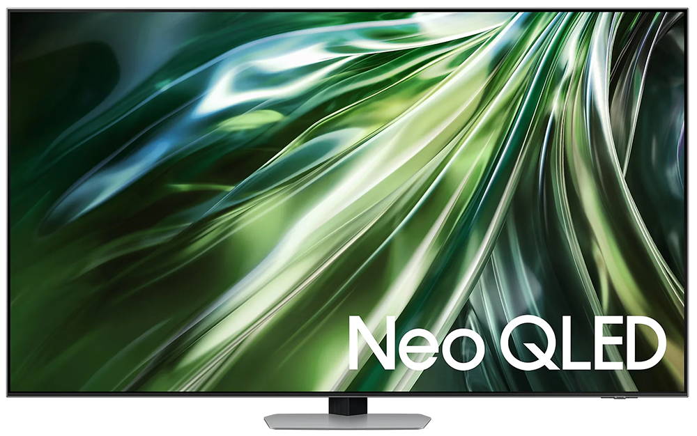 شاشة سامسونج سمارت ، 55 بوصة ، بدقة 4K ، شاشة QLED ، رسيلفر مدمج ، QA55QN90DAUXEG