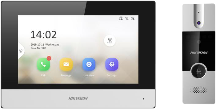 كيت انتركم مرئي من هيكفيجن ، 1 خط ، DS-KIS302-P