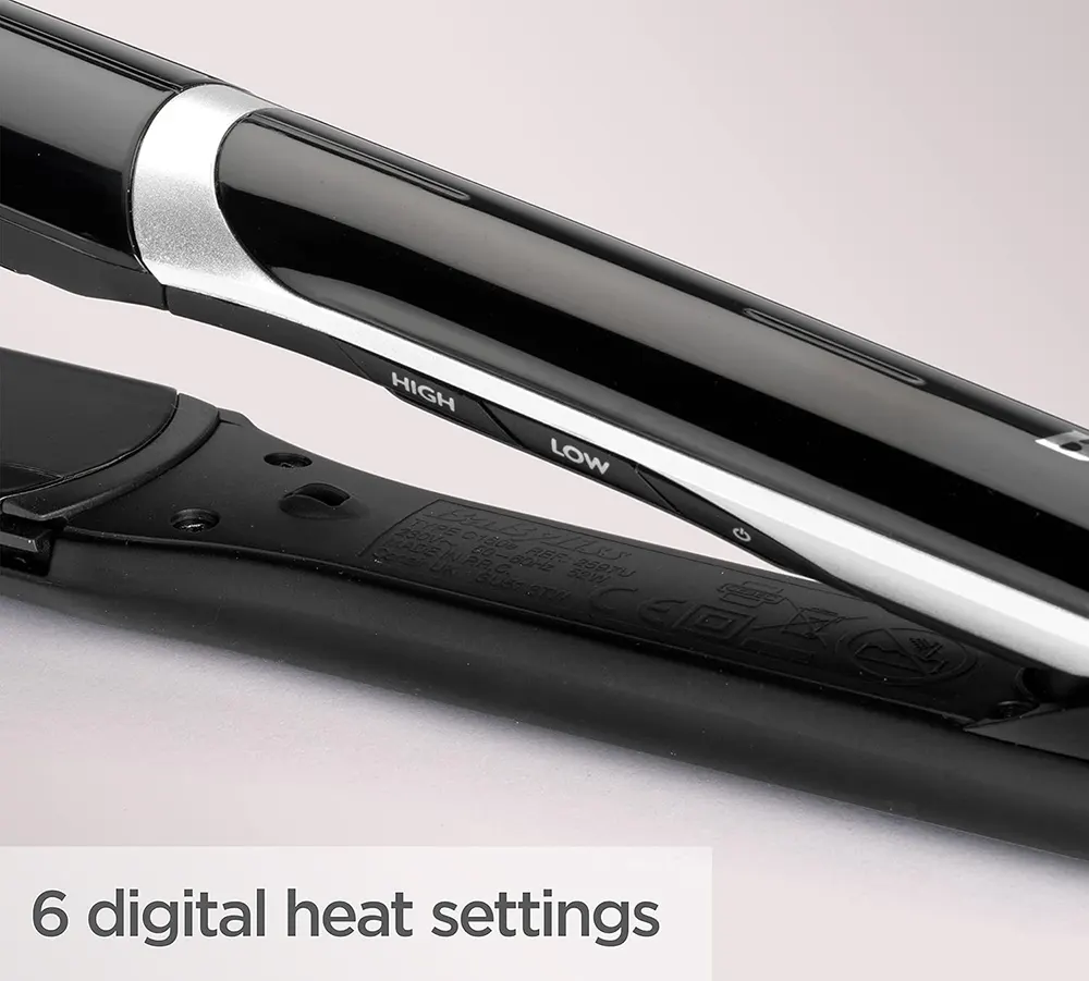 مكواة فرد الشعر بيبي ليس سليك كنترول وايد، 235 درجة سيليزيوس، أسود، ST397E