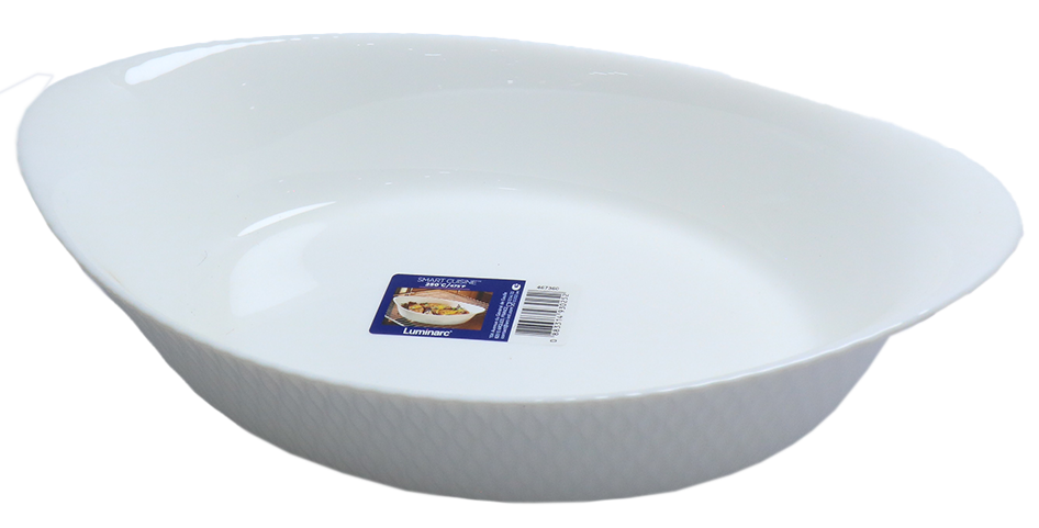 طاجن لومينارك بيضاوي ويفي ، 29 * 17 سم ، أبيض ، موديل 1464