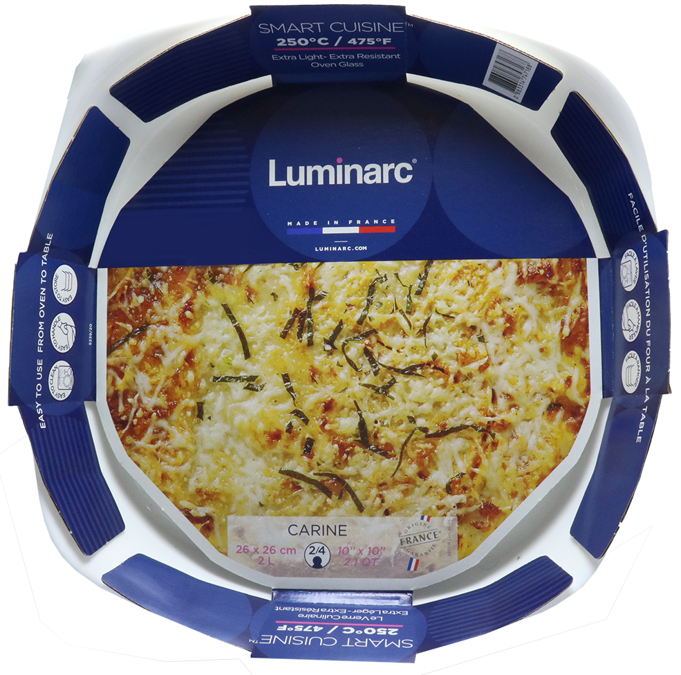 طاجن لومينارك مربع كارين ، 26 * 26 سم ، أبيض ، موديل 4026