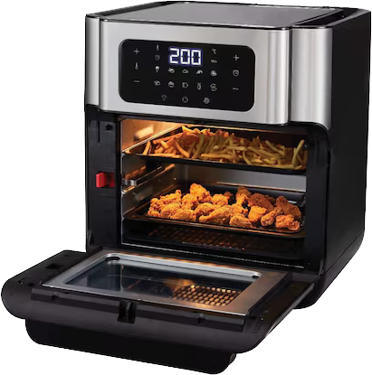 قلاية هوائية ميانتا ، 1500 وات ، 12 لتر ، شاشة ديجيتال ، فضي ، AF47734A