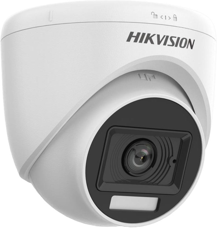 Hikvision Indoor Security Camera, 2MP, 2.8mm Lens, Dual Illumination, Built-in Microphone, White, DS-2CE76D0T-LPFS