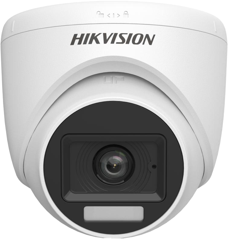 Hikvision Indoor Security Camera, 2MP, 2.8mm Lens, Dual Illumination, Built-in Microphone, White, DS-2CE76D0T-LPFS