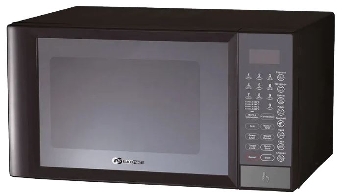ميكروويف بلاك اند وايت ، 43 لتر ، 1000 وات ، شاشة ديجيتال ، بشواية ، أسود ، MW-430 DG