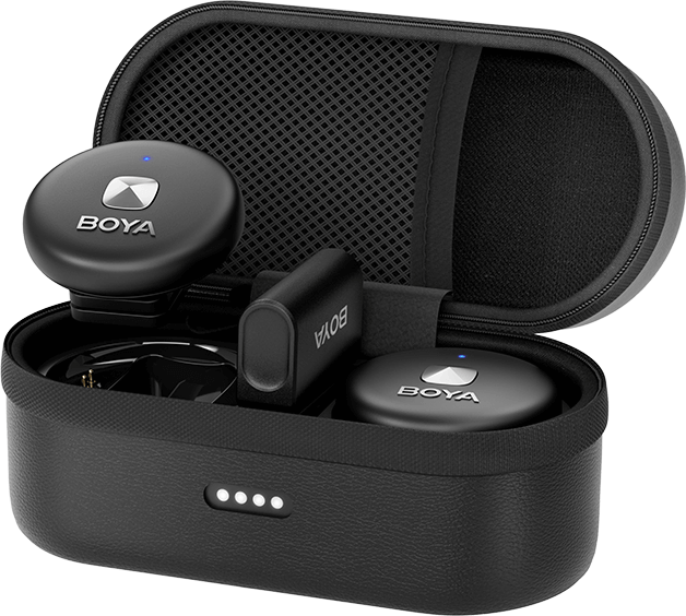 ميكروفون لاسلكي من بويا ، ثنائي القناة ، Lightning ، أسود ، OMIC-D