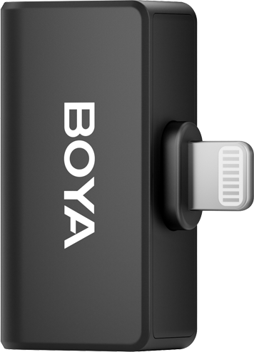 ميكروفون لاسلكي من بويا ، ثنائي القناة ، Lightning ، أسود ، OMIC-D