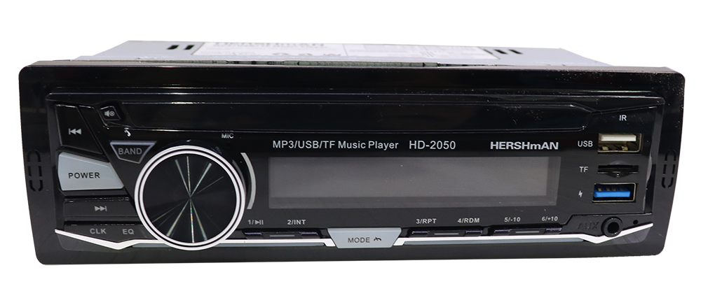 كاسيت سيارة من هيرشمان ، منفذ يو اس بي ، مدخل ايه يو اكس ، بطاقة ذاكرة ، اسود ، HD-2050