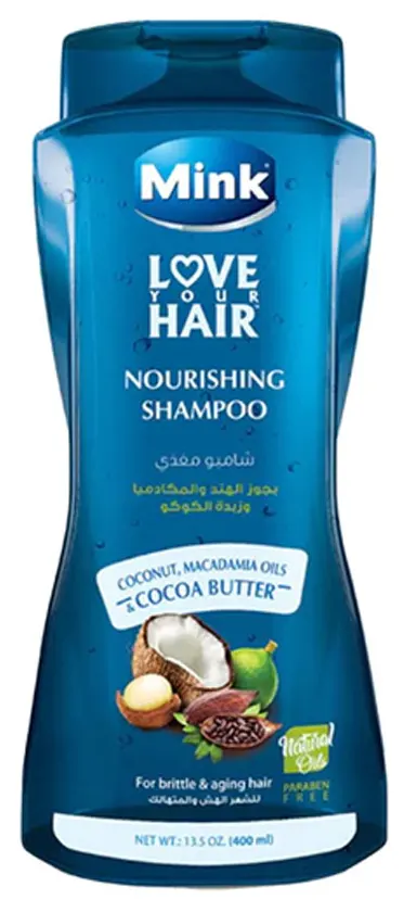 شامبو بجوز الهند والمكاديميا وزبده الكاكاو من مينك، 700 مل