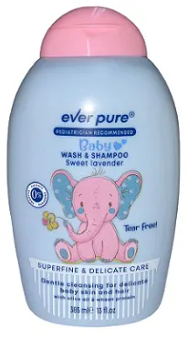 غسول و شامبو ايفر بيور للاطفال سويت لافندر، 385 مل.