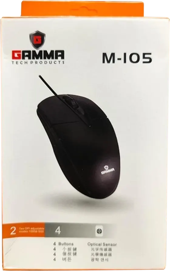 ماوس جاما سلكي، 1600 نقطة في البوصة، يو إس بي، أسود، M-105