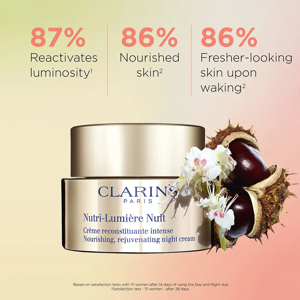 كريم كلارنس الليلي نيوتري لوميير المغذي والمجدد للبشرة، 50 مل