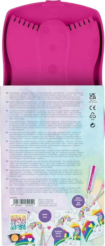 طقم الوان مائية اقراص فابر كاسيل كونكتور 12 لون، انبوبة جليتر، ألوان متعددة