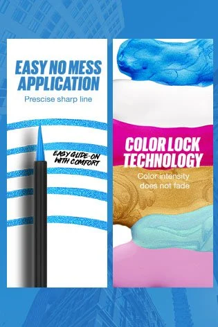 اي لاينر ميبلين تاتو لاينر بلاي ازرق سائل يدوم حتي 48 ساعه، سويتش