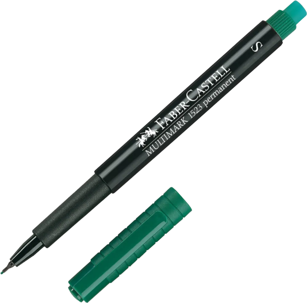 قلم ماركر ثابت مالتي مارك بسن اس من فابر كاستلS، 0.4 ملي، حبر ثابت، اخضر