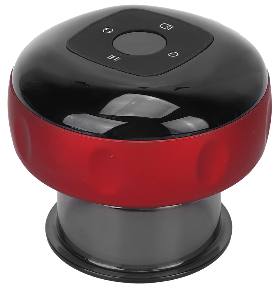 جهاز الحجامه والتدليك الذكي لتخفيف الام العضلات ، 12 سرعة ، قابل لأعادة الشحن ، أحمر