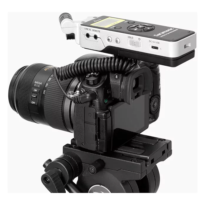 مسجل صوت ستيريو محمول معدني من سارامونيك ، شاشة ال سي دي ، قناتان تسجيل ، SR-Q2M PRO