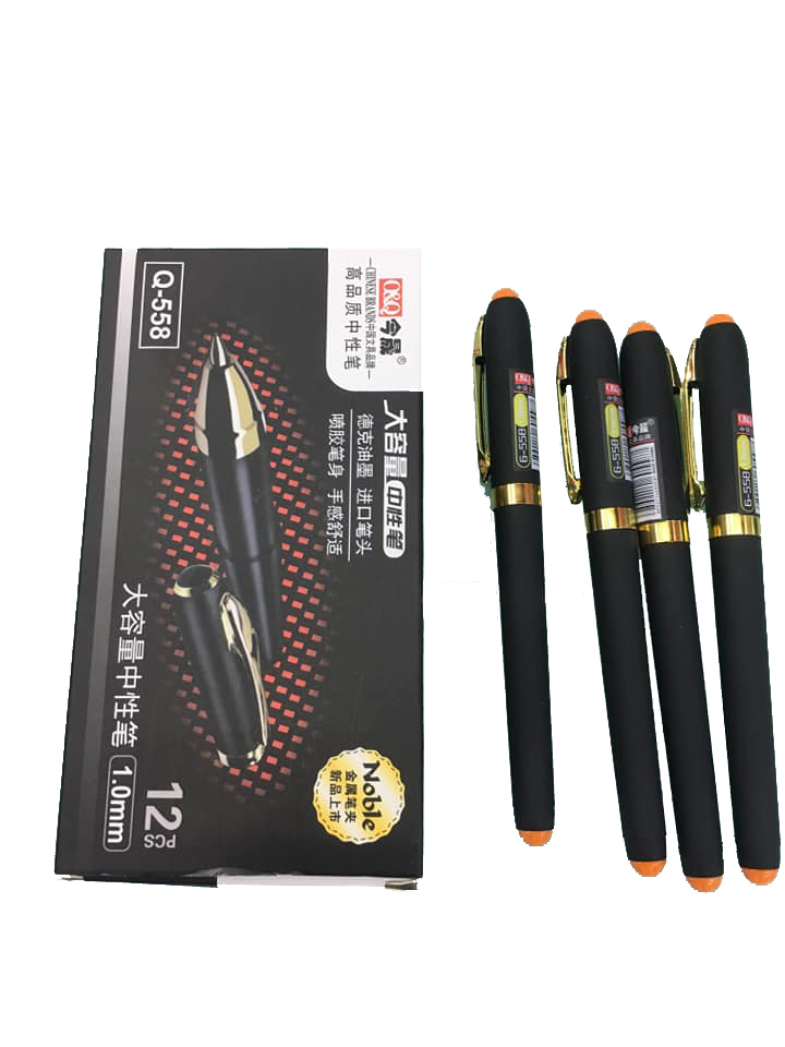 قلم حبر جاف أو آند كيو، أسود، Q.558