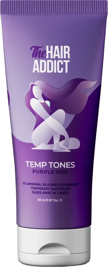 ملون مؤقت للشعر تيمب تونزمن هير اديكت، بيربل بوب، 88مل