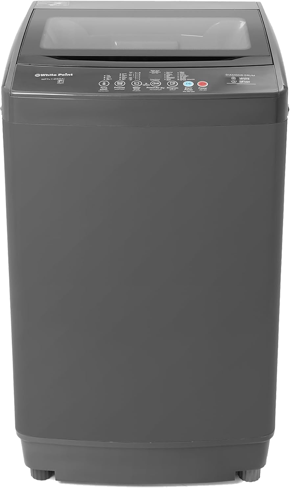 White Point Top Load Fully Automatic Washing Machine, 12 kg , Digital Display, Hydraulic Glass Door, Dark Grey, WPTL12DGGLA