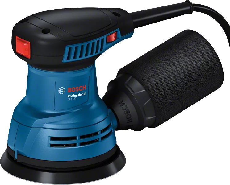 Bosch Orbital Sander, 280W, 125mm, Integrated Dust Bag, GEX-125