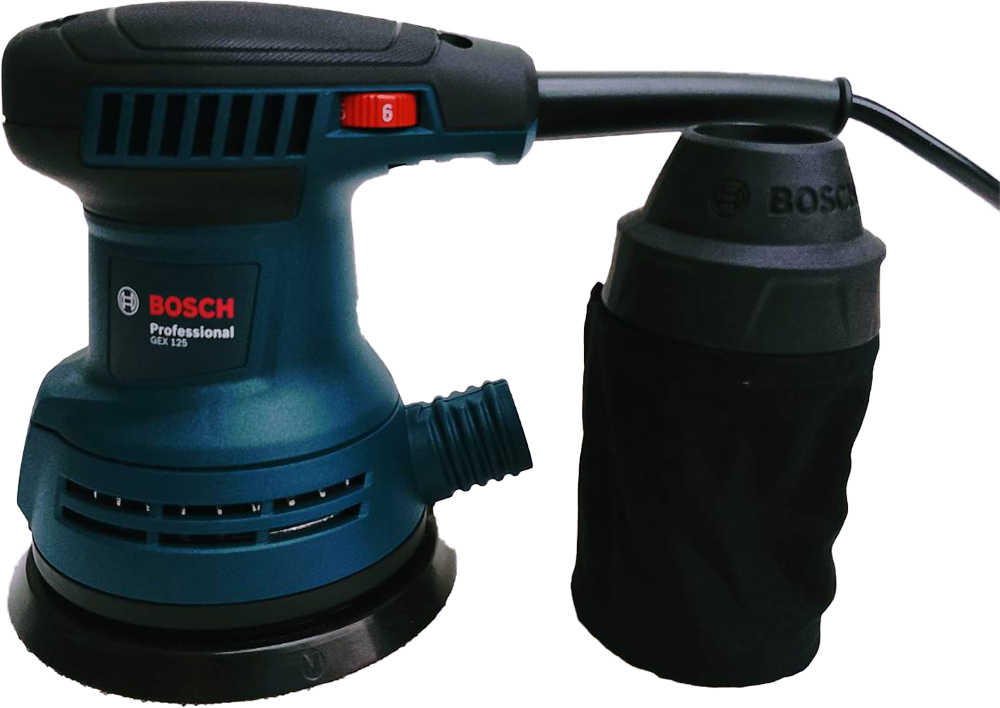 Bosch Orbital Sander, 280W, 125mm, Integrated Dust Bag, GEX-125