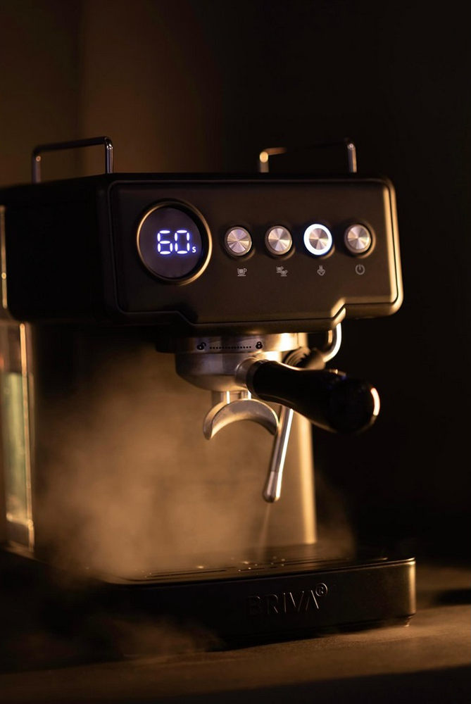 ماكينة تحضير القهوة بريفا ، 1350 وات ، 20 بار ، خزان مياة 1.8 لتر ، شاشة ديجيتال ، أسود ، موديل 87861 - Brew Black