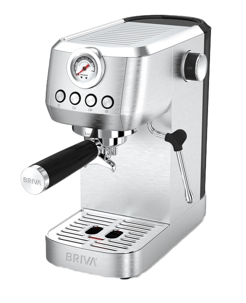 ماكينة قهوة بريفا cتصميم نحيف ، 20 بار ، فوهة رغوة حليب متكاملة ، خزان مياة 1.3 لتر ، سيلفر ، كود ( 87885)