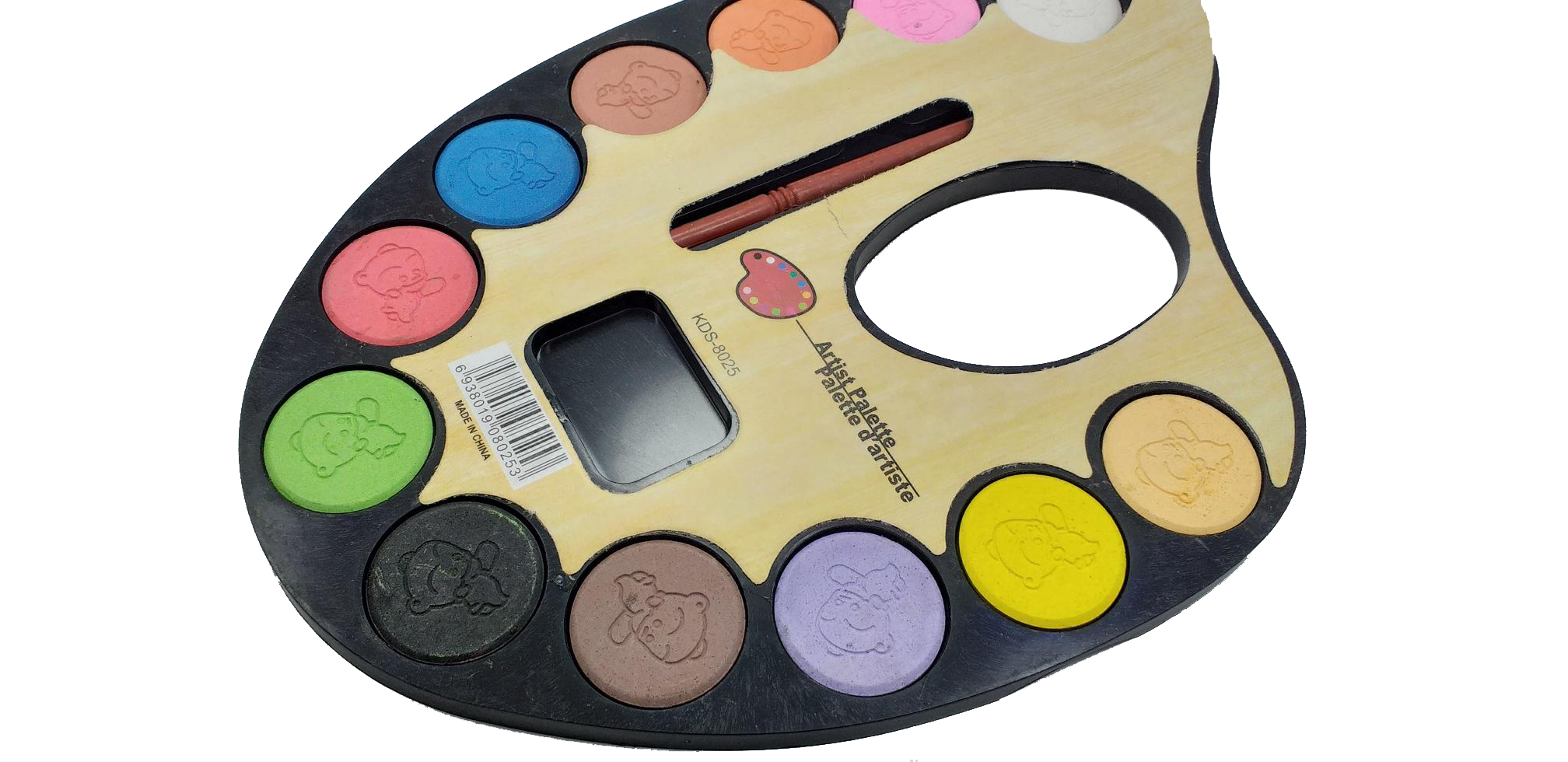 باليت ألوان مائية حجارة، 12 لون، ألوان متعددة  MK.60