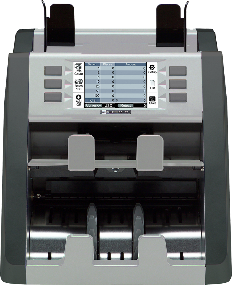 ماكينة عد نقدية رايجل ، عد 20 عملة ، شاشة تاتش LCD ، كشف التزوير ، 2 درج ، P30