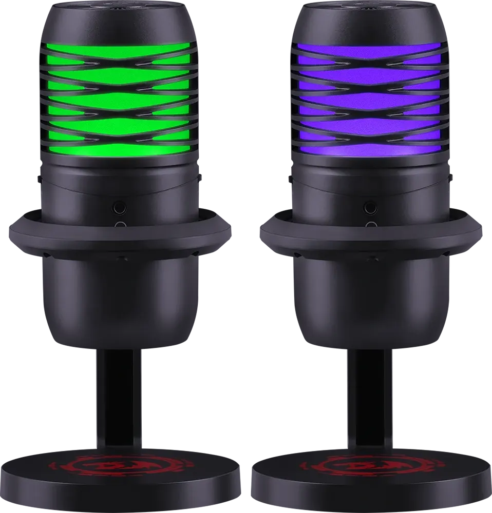 ميكروفون مكثف سلكي ريدراجون نيبولا، ألوان إضاءة خلفية، أسود، GM211