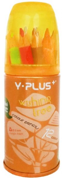 علبة ألوان معدن خشب قصير 12 لون من واي بلس  150211