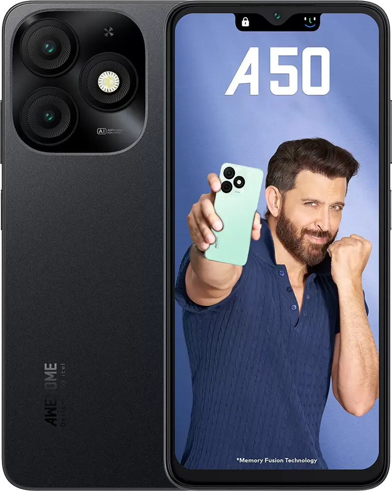 موبايل اي تيل A50 ، ثنائي الشريحة، ذاكرة 128 جيجابايت، رامات 3 جيجابايت، شبكة الجيل الرابع إل تي إي، أسود