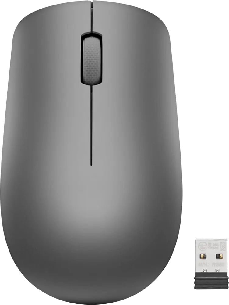 ماوس لاسلكي لينوفو 530، 2.4 جيجا هرتز، 1200 نقطة في البوصة، أسود جرافيت