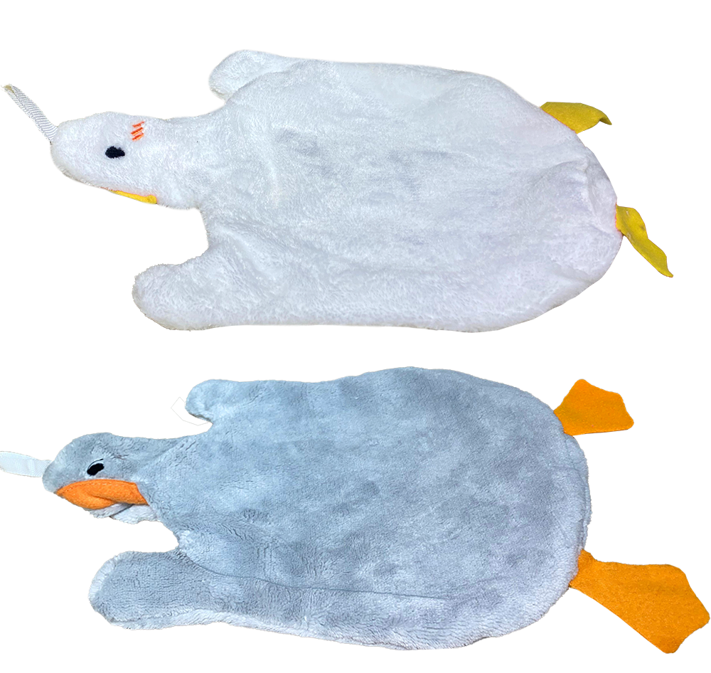 فوطة مطبخ علي شكل بطة ، مايكروفايبر ، ابيض او رصاصي ، موديل 64-8