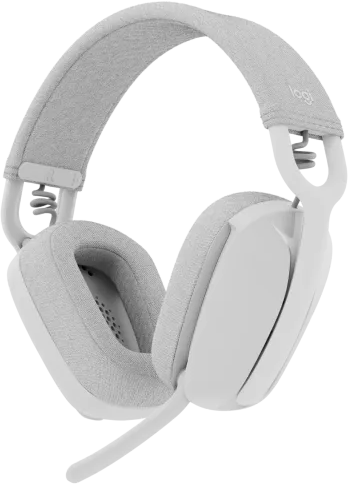 سماعة رأس زون فايب اللاسلكية لوجيتك ، بلوتوث 5.2 ، ميكروفون مزدوج متعدد الاتجاهات ، خاصية الغاء الضوضاء ، أبيض ، ZONE VIBE 100 - 981-001219