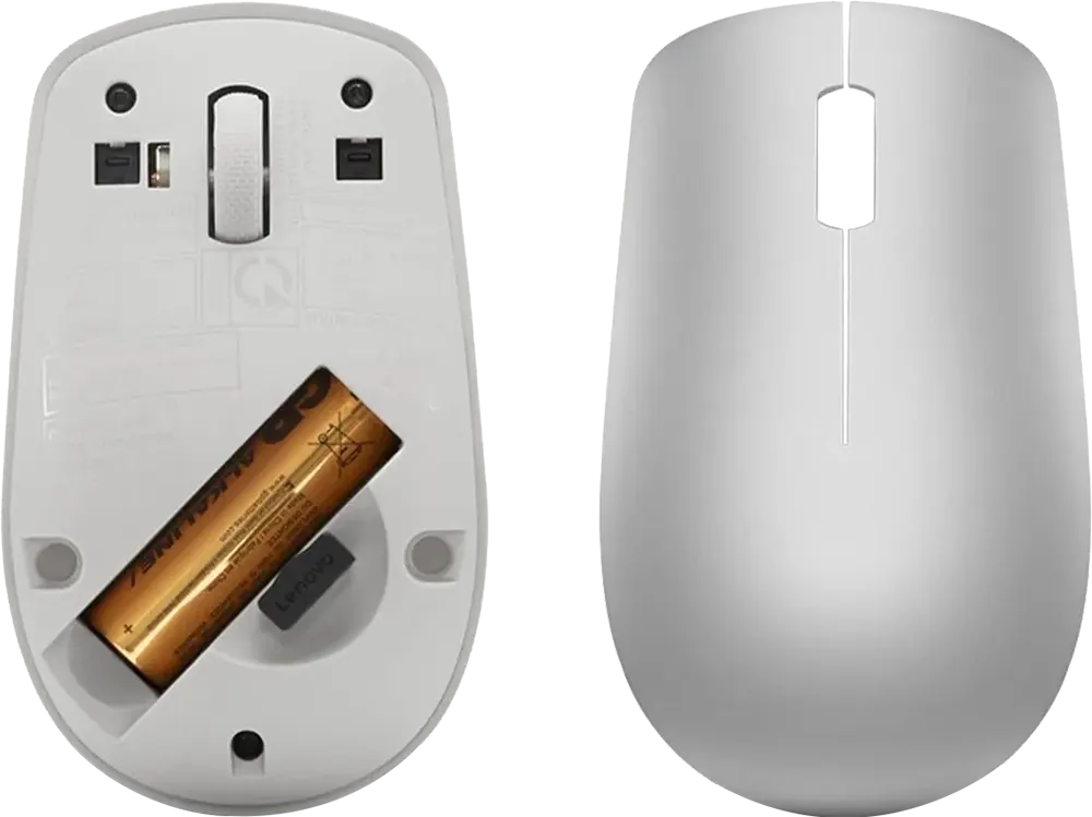 ماوس لاسلكي لينوفو 530، 2.4 جيجا هرتز، 1200 نقطة في البوصة، رمادي بلاتينيوم