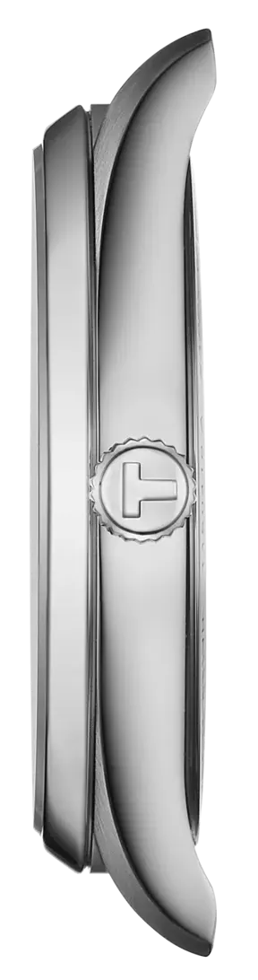 ساعة تيسوت سويسرية للرجال ، عقارب بتصميم دائري ، سوار ستانلس ستيل ، مقاومة للماء ، سيلفر ،T150-410-11-091