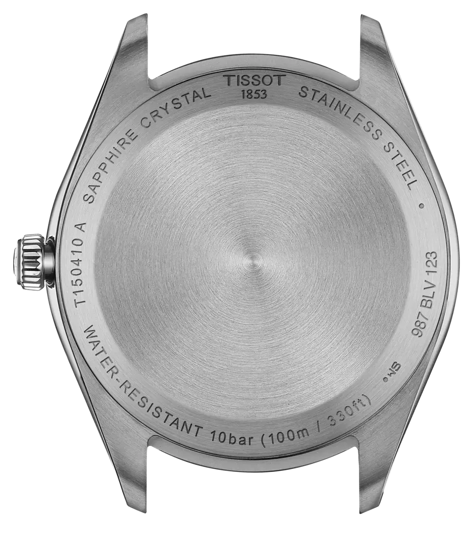 ساعة تيسوت سويسرية للرجال ، عقارب بتصميم دائري ، سوار ستانلس ستيل ، مقاومة للماء ، سيلفر ،T150-410-11-091