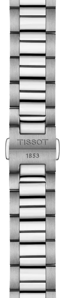 ساعة تيسوت سويسرية للرجال ، عقارب بتصميم دائري ، سوار ستانلس ستيل ، مقاومة للماء ، سيلفر ،T150-410-11-091