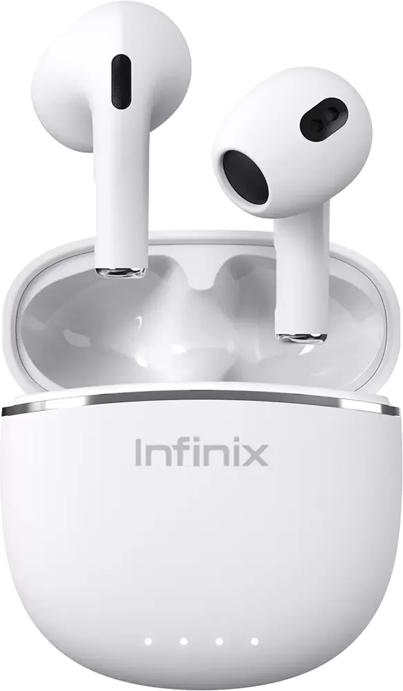 سماعات أذن لاسلكية انفينيكس بودز لايت، بلوتوث V5.3، مقاومة للماء، خاصية إلغاء الضوضاء، أبيض