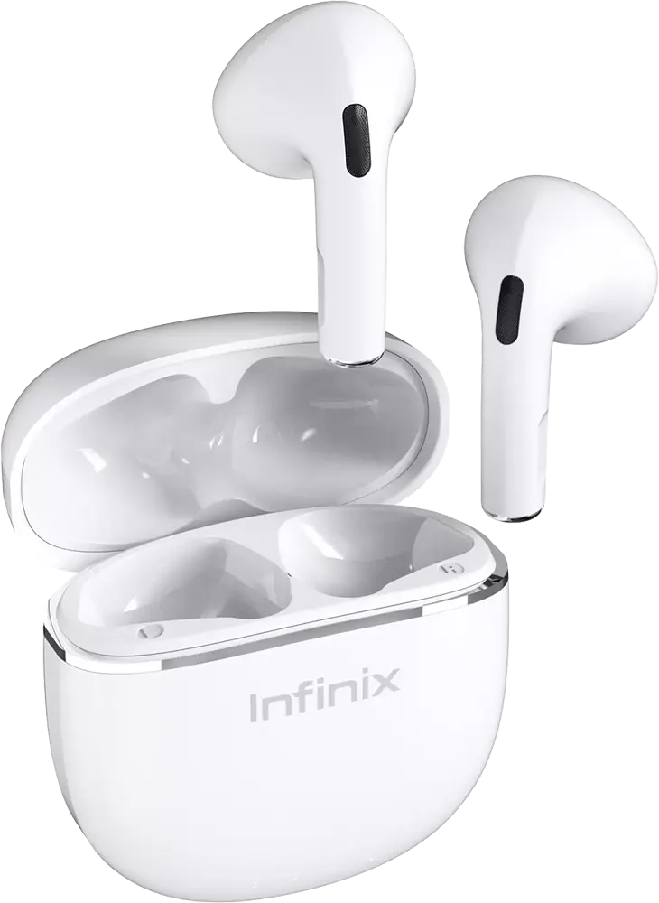 سماعات أذن لاسلكية انفينيكس بودز لايت، بلوتوث V5.3، مقاومة للماء، خاصية إلغاء الضوضاء، أبيض