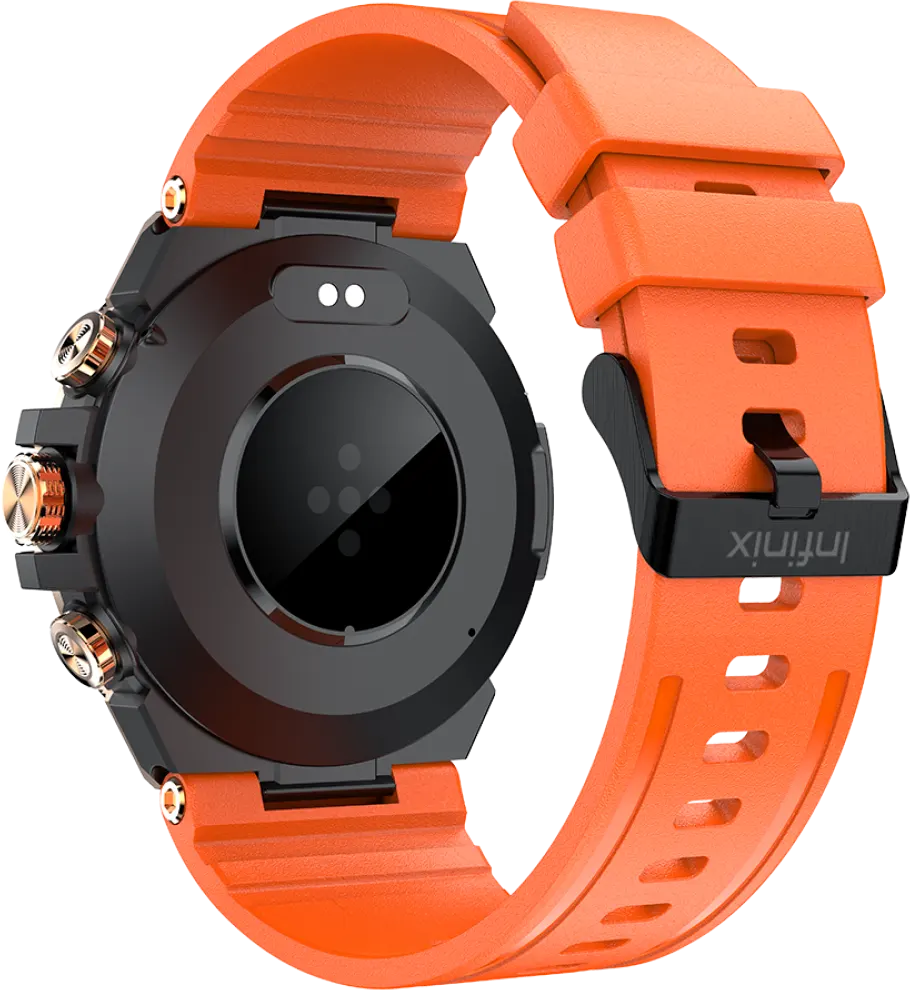 ساعة انفينيكس الذكية XWatch 3GT XW3GT، شاشة تعمل باللمس 1.53 بوصة ، بلوتوث ، مقاومة للماء ، 300 مللي أمبيرن 2 حزام، ، ذهبي