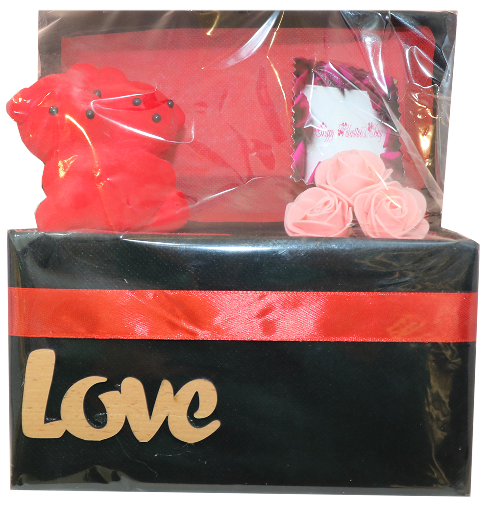 بوكس هدايا للفلانتين ، شكل دباديب ، مقاس 20 سم ، الوان متعددة ، موديل  17011