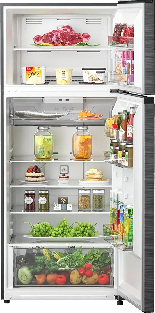 ثلاجة ميديا برو ستيل نوفروست، 535 لتر، 2 باب، شاشة ديجيتال، انفرتر، لون فضي، موديل MDRT723MTN46D