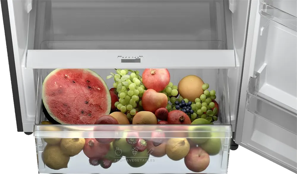 ثلاجة ميديا برو ستيل نوفروست، 535 لتر، 2 باب، شاشة ديجيتال، انفرتر، لون فضي، موديل MDRT723MTN46D