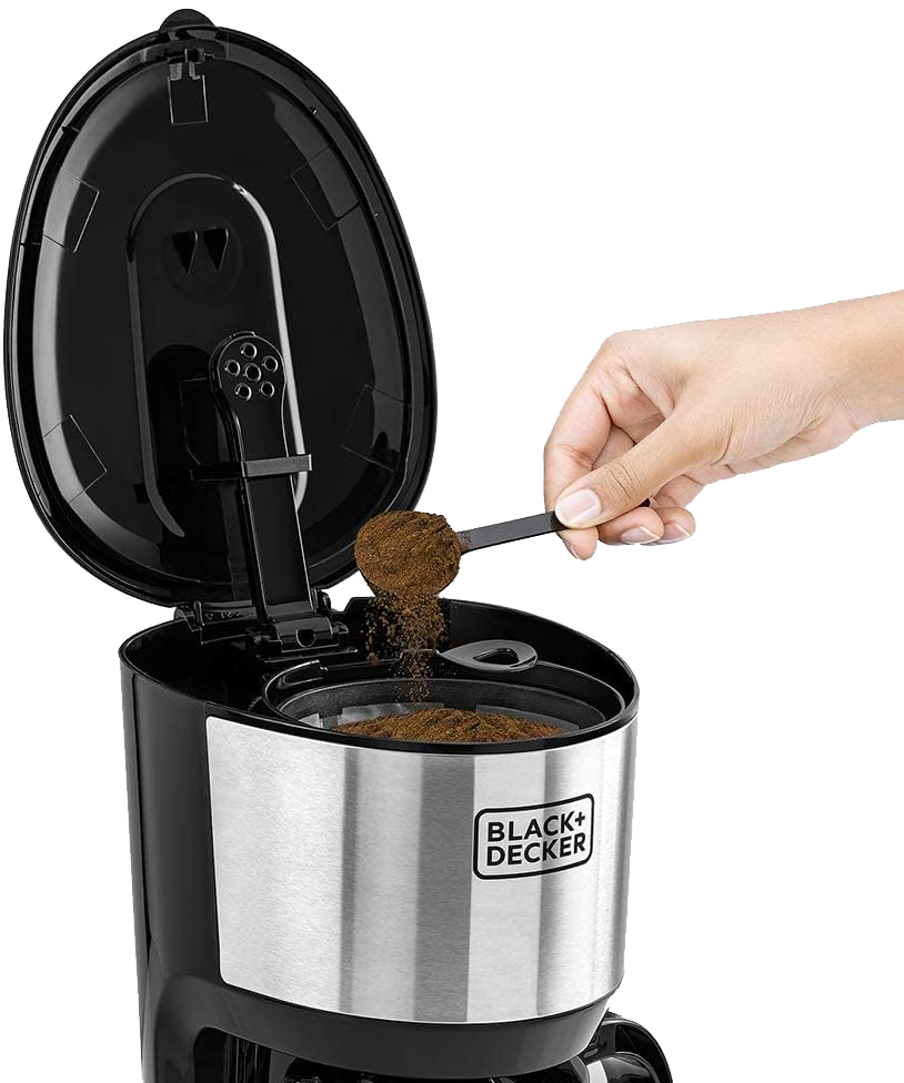 ماكينة صنع القهوة بلاك اند ديكر ، 750 وات ، كاس زجاجي 1.25 لتر ، 10 فنجان ، أسود ، DCM750S ، ( بضمان انسيا )