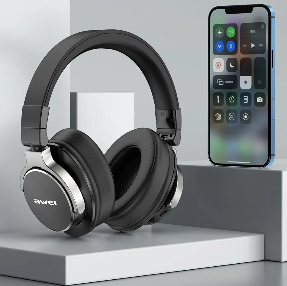 سماعة رأس لاسلكية قابلة للطي وقابلة لإعادة الشحن من اوي، بلوتوث 5.3، خاصية ANC، أسود، A710BL