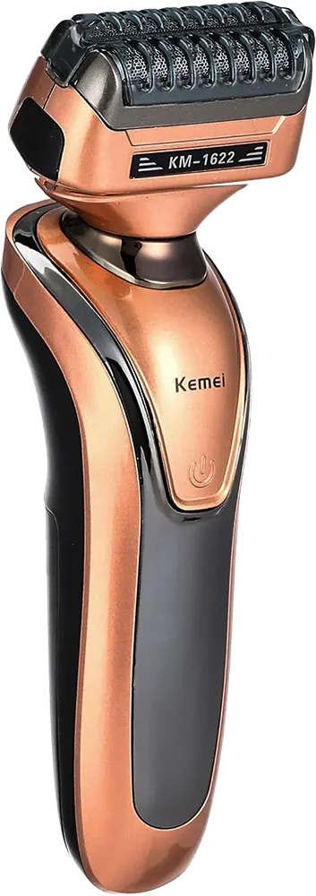 ماكينة حلاقة كهربائية للرجال كيمي، قابلة لإعادة الشحن، استخدام جاف، ذهبي، KM-1622