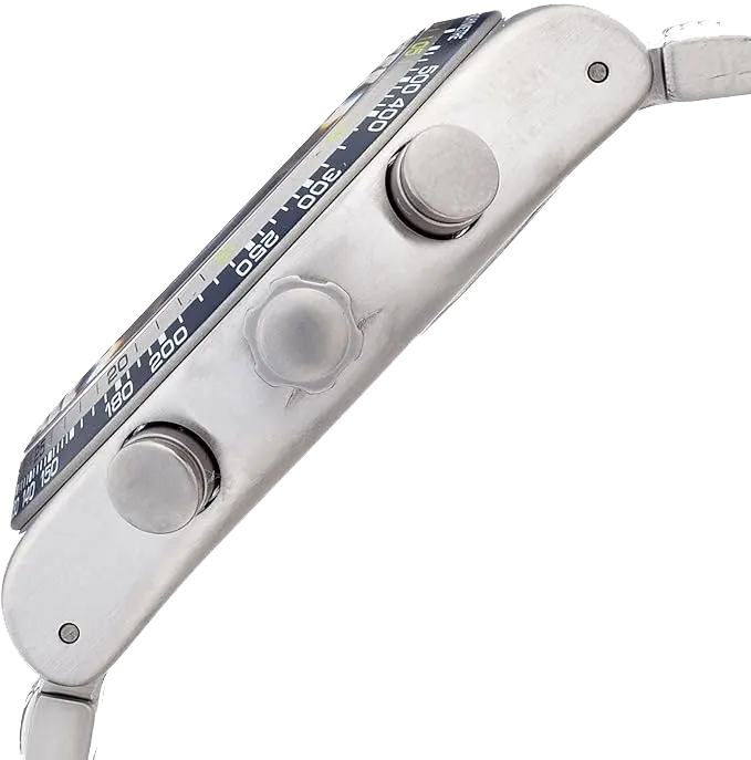 ساعة سواتش للرجال، عقارب ، بتصميم دائري ،  سوار ستانلس ستيل فضي، إطار اسود، YVS411G